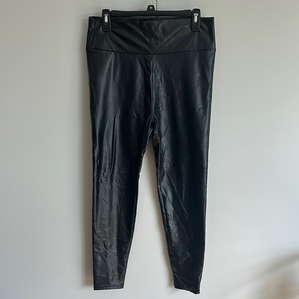 Black Faux Leather Leggings